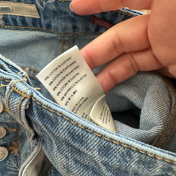 Anthropologie Pilcro High Rise Floral Denim Shorts Size 27 - Picture 6 of 6